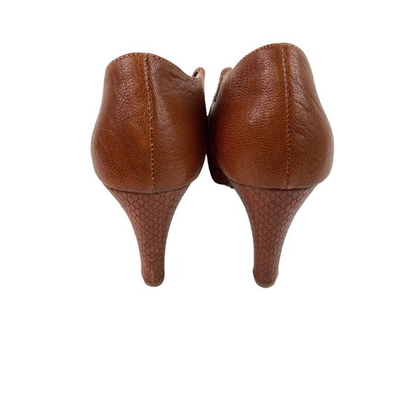 *Vintage Miss Albright Mary Jane Heels Womens 10 Brown Rockabilly Velvet Bow - Picture 7 of 16